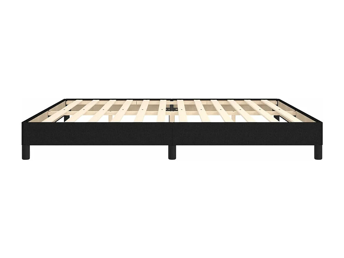 Giroletto senza Materasso Nero 200x200 cm in Tessuto