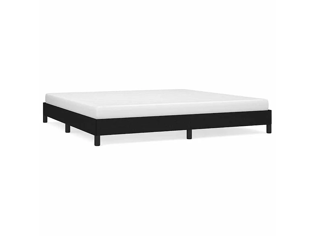 Cadre de lit sans matelas noir 200x200 cm tissu