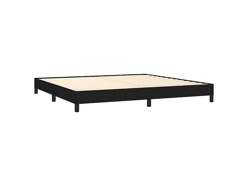 Cadre de lit sans matelas noir 200x200 cm tissu