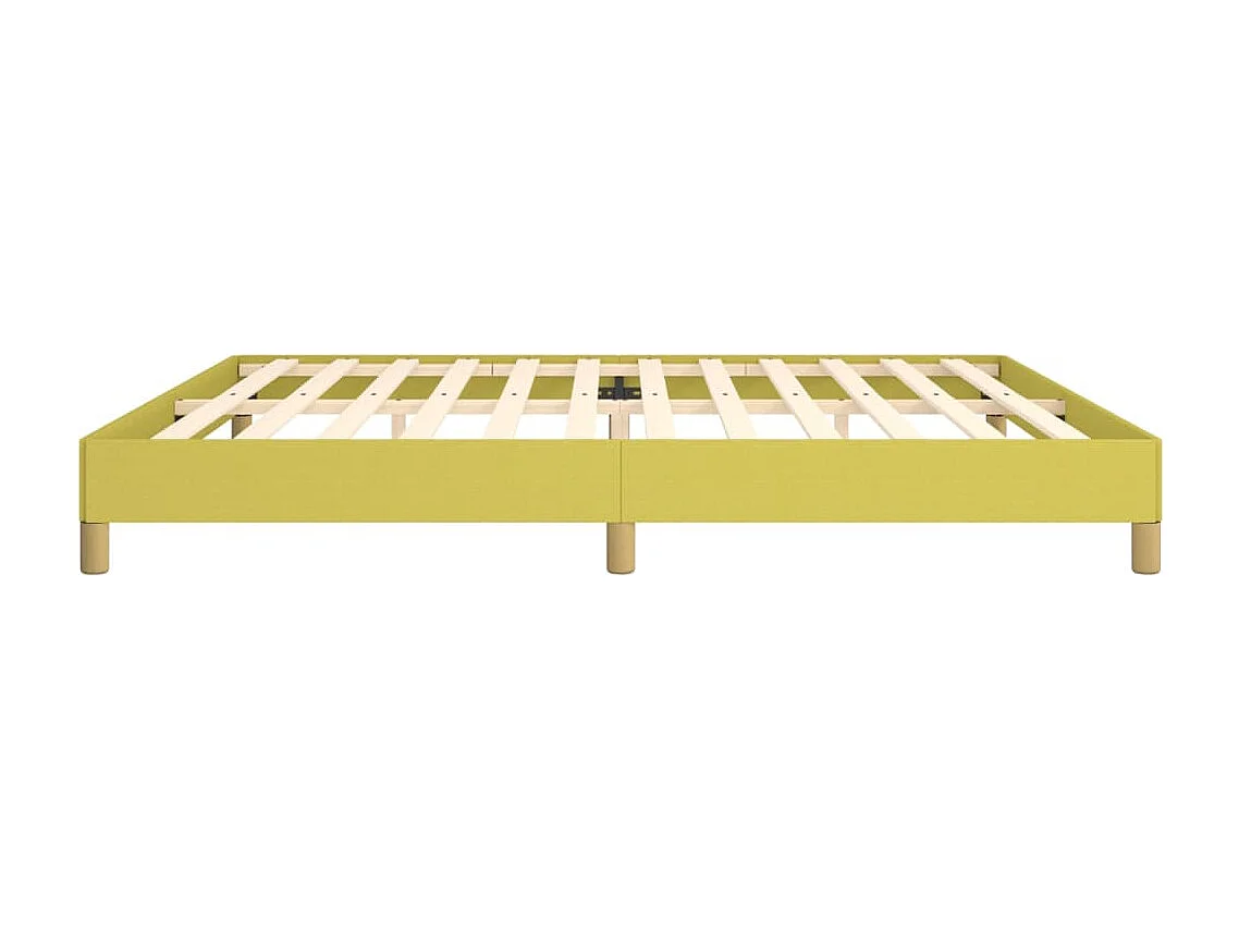 Cadre de lit sans matelas vert 200x200 cm tissu