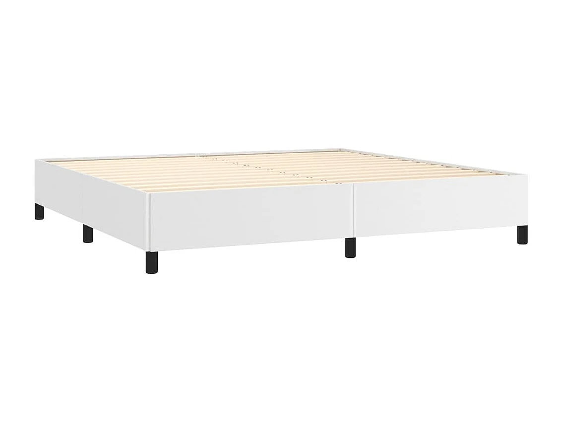 Bedframe kunstleer wit 200x200 cm