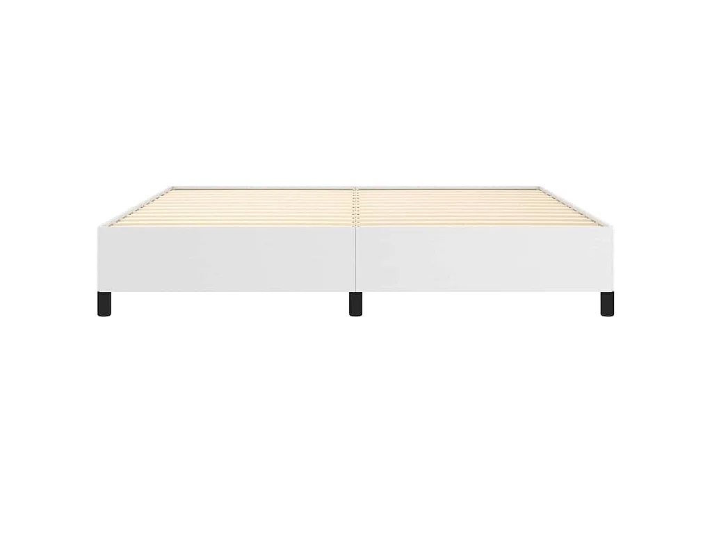Bettgestell Weiß 200x200 cm Kunstleder