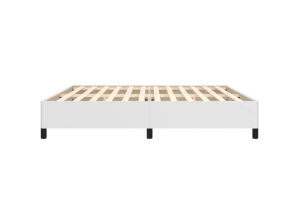 Bettgestell Weiß 200x200 cm Kunstleder