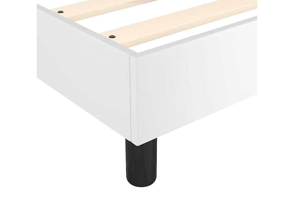 Bettgestell Weiß 200x200 cm Kunstleder