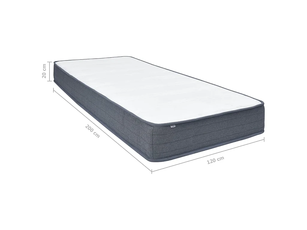 Materasso per Letto box spring Rigidità Media 200x120x20 cm