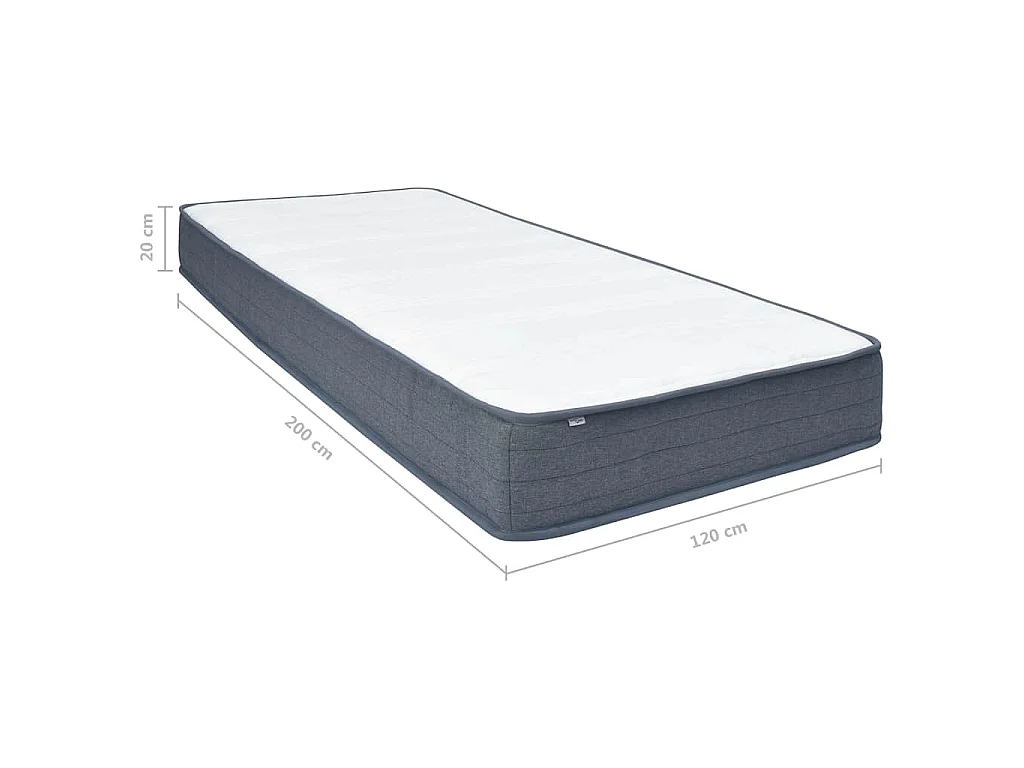 Materasso per Letto box spring Rigidità Media 120x200x20 cm