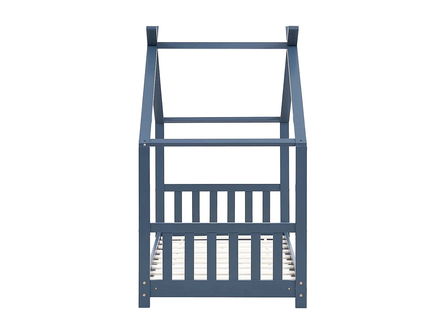 Cadre de lit d'enfant Gris Bois de pin massif 70x140 cm