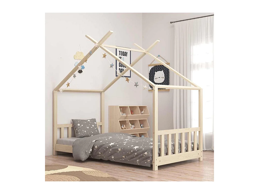 Giroletto per Bambini in Legno Massello di Pino 80x160 cm