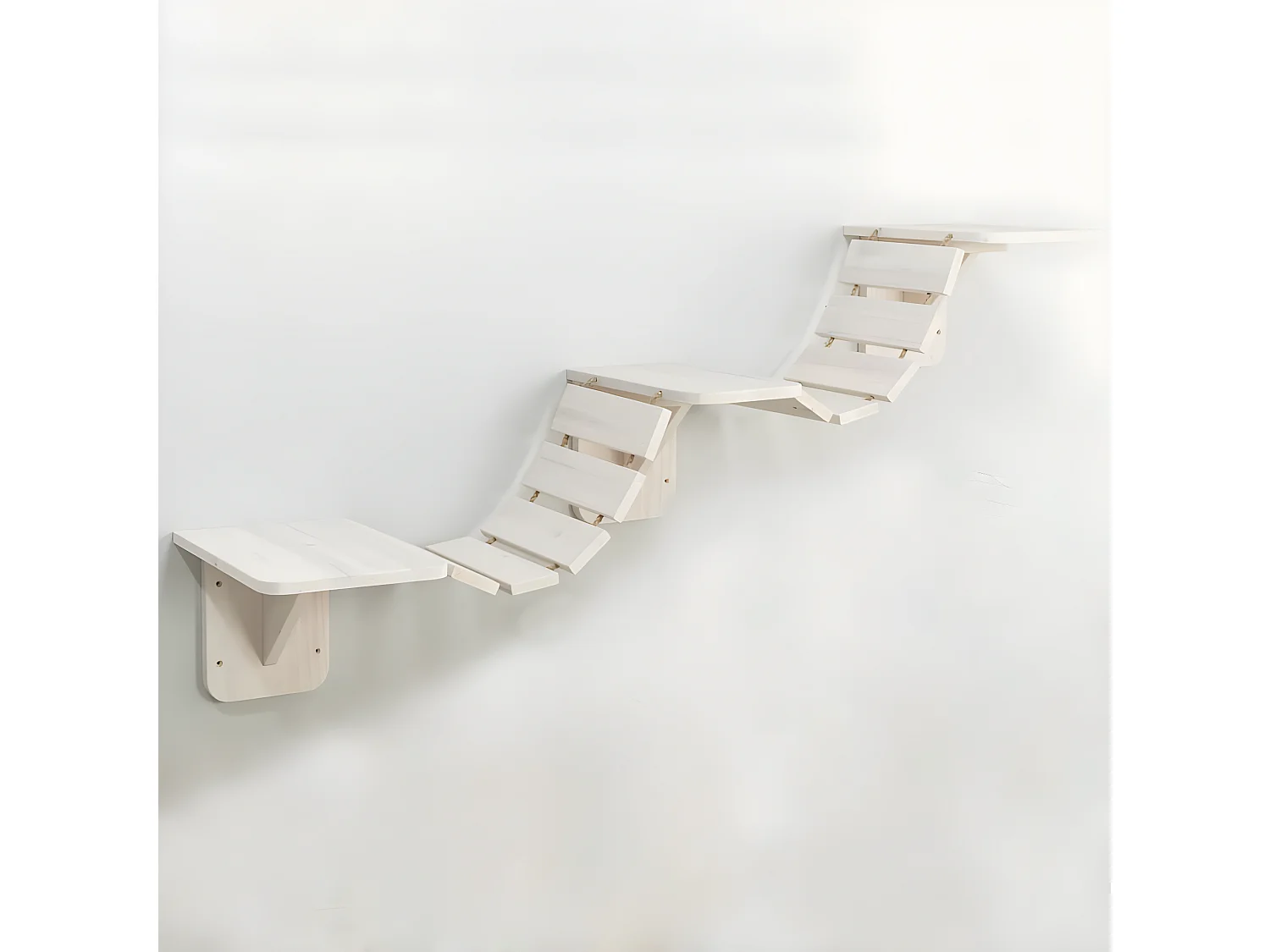 Échelle d'escalade murale pour chats 150x30 cm Blanc