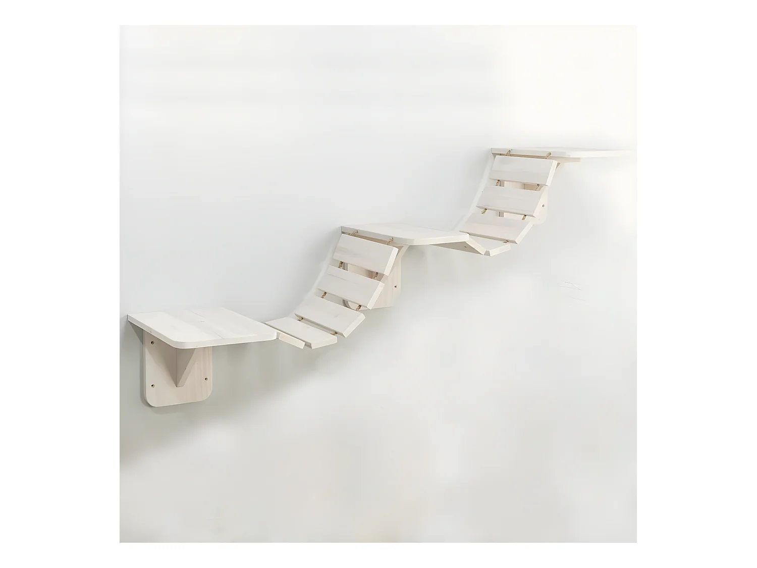 Échelle d'escalade murale pour chats 150x30 cm Blanc