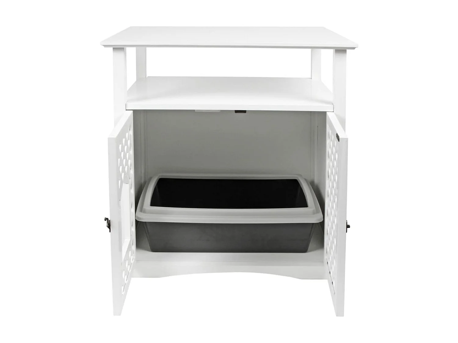Mueble arenero para gatos Helena 64x46x65 cm blanco 82662