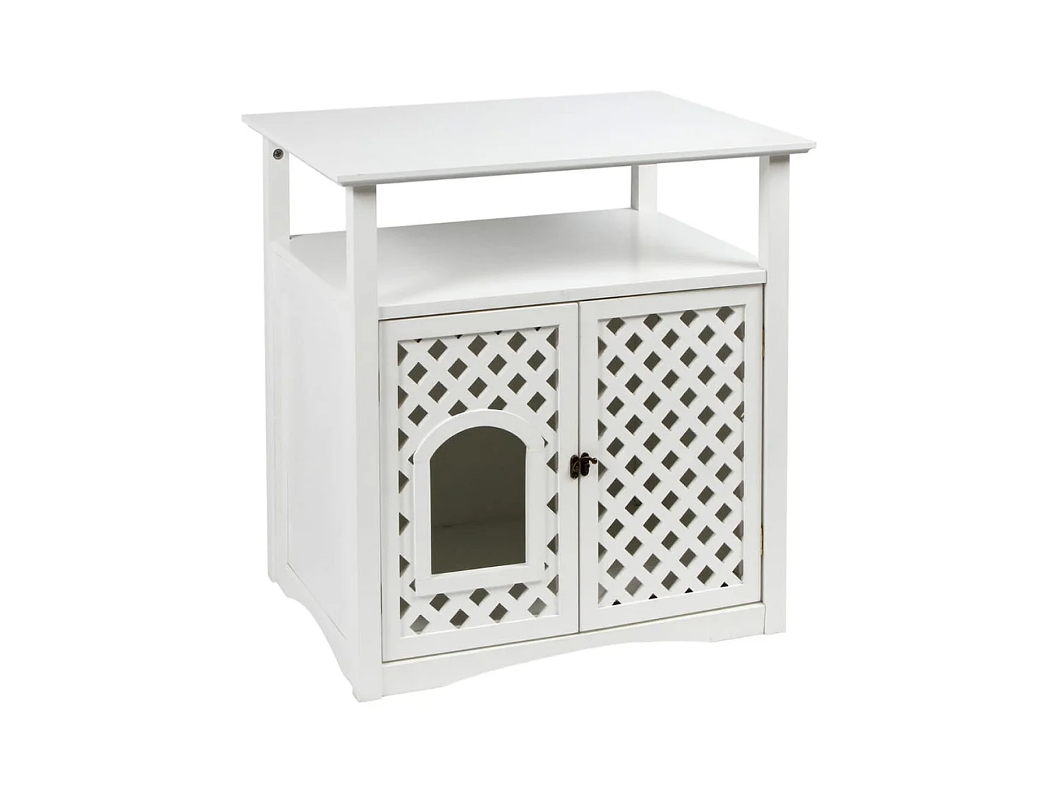 Bac à litière Helena 64 x 46 x 65 cm Blanc 82662