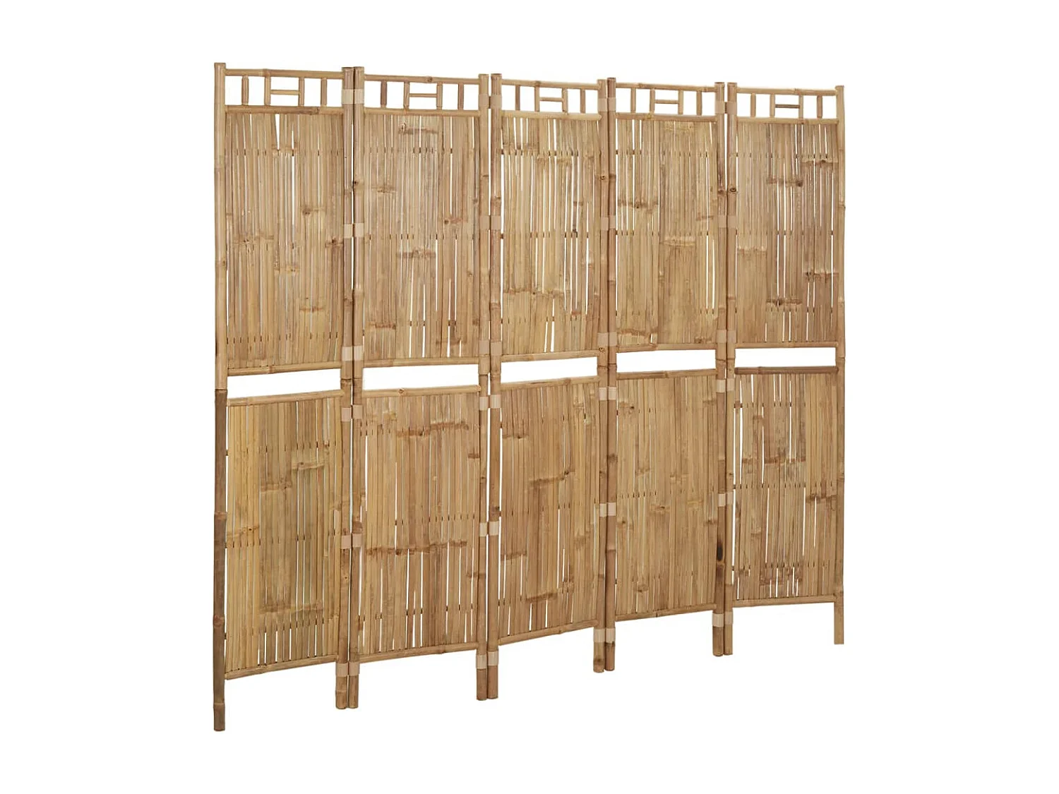 5-tlg. Raumteiler Bambus 200x180 cm