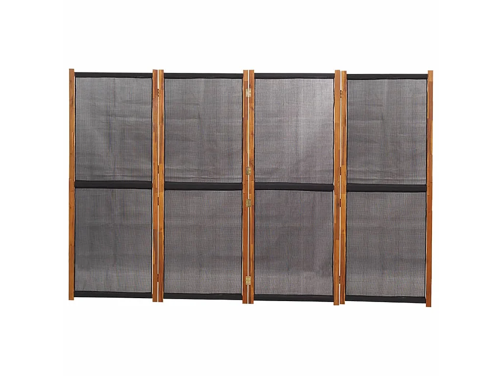 Biombo divisor de 4 paneles negro 280x180 cm