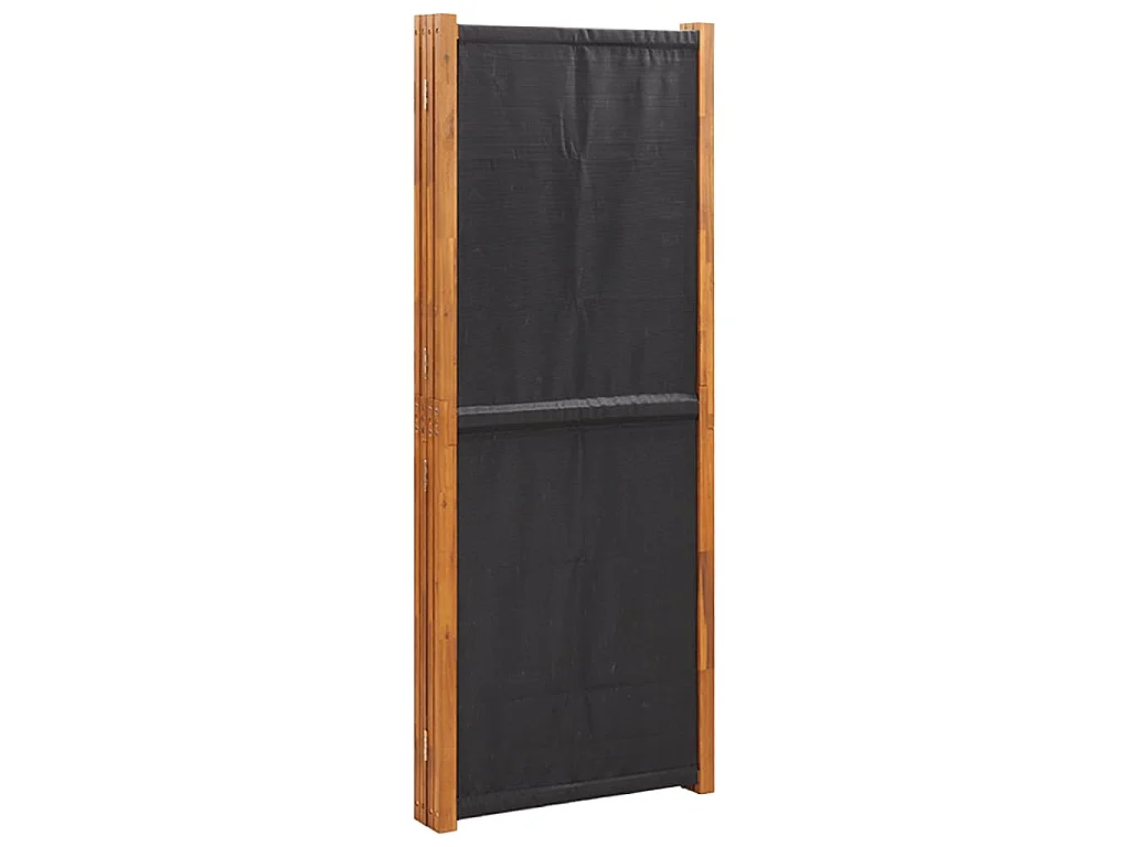 Biombo divisor de 4 paneles negro 280x180 cm