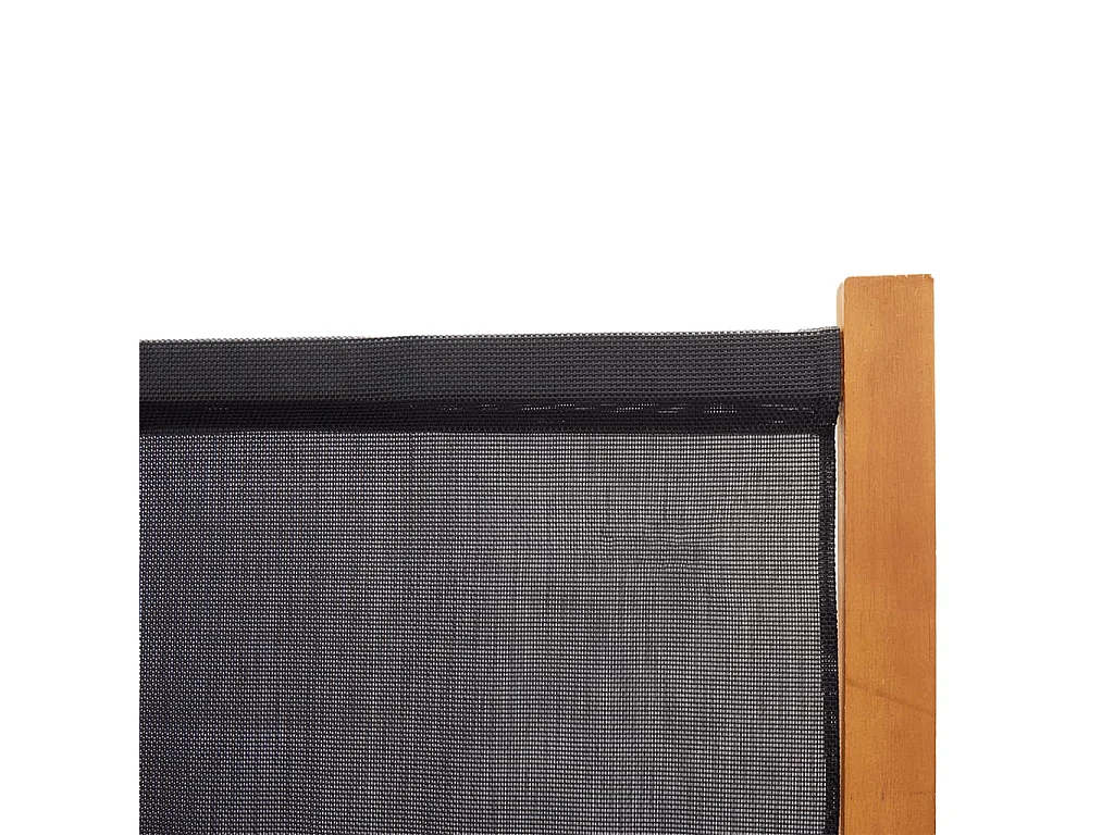 Biombo divisor de 4 paneles negro 280x180 cm