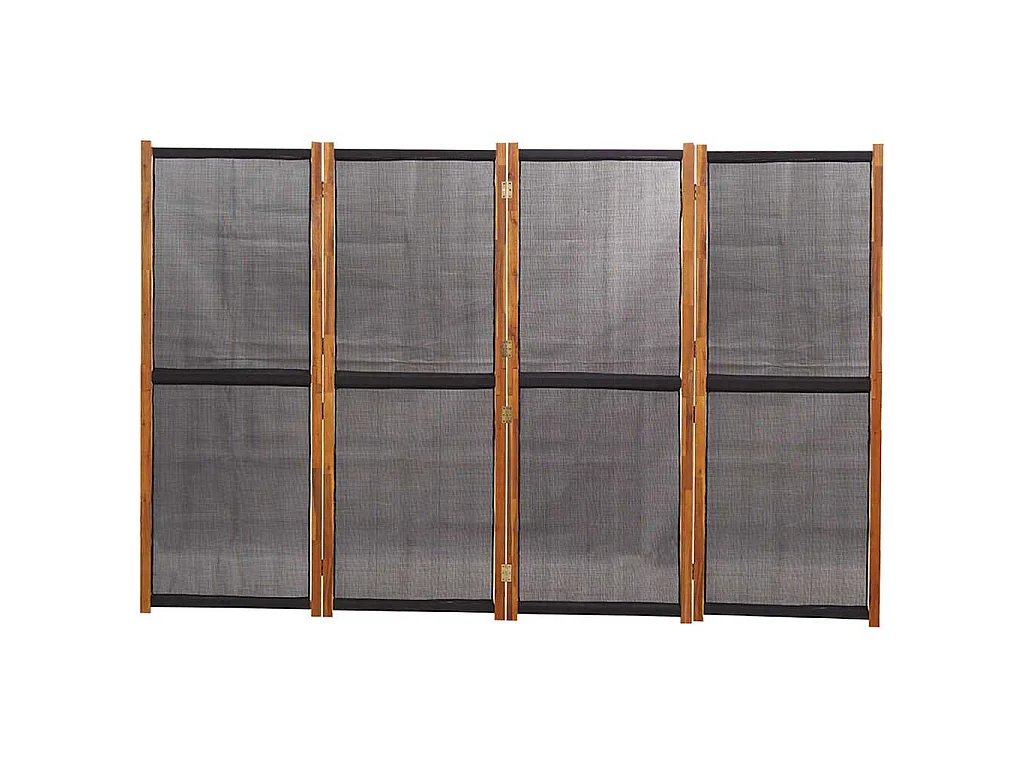 Kamerscherm met 4 panelen 280x180 cm zwart