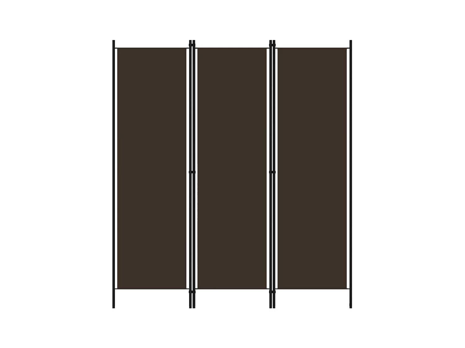 Cloison de séparation 3 panneaux Marron 150x180 cm