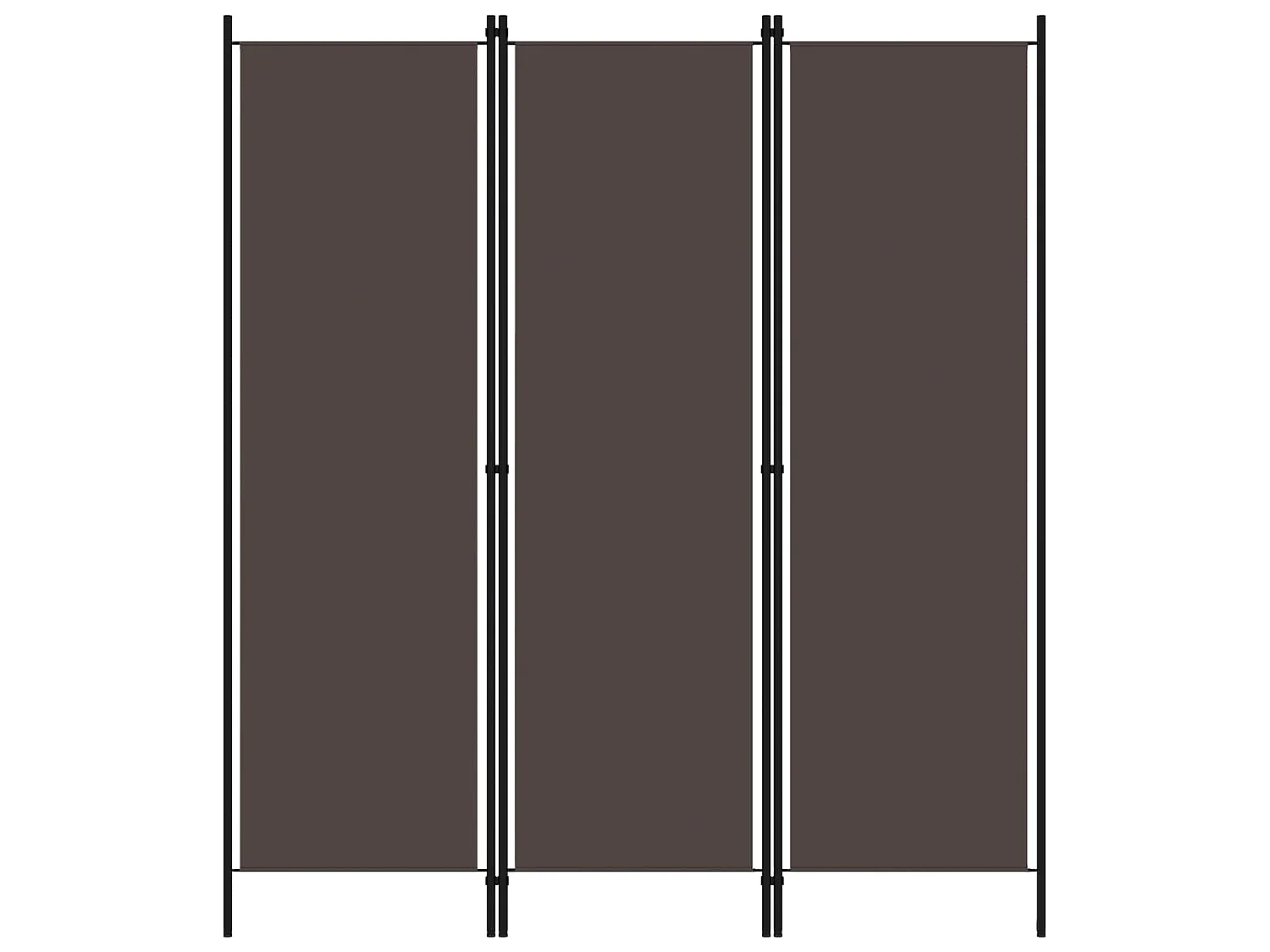 Paravent 3 panneaux Marron 150x180 cm