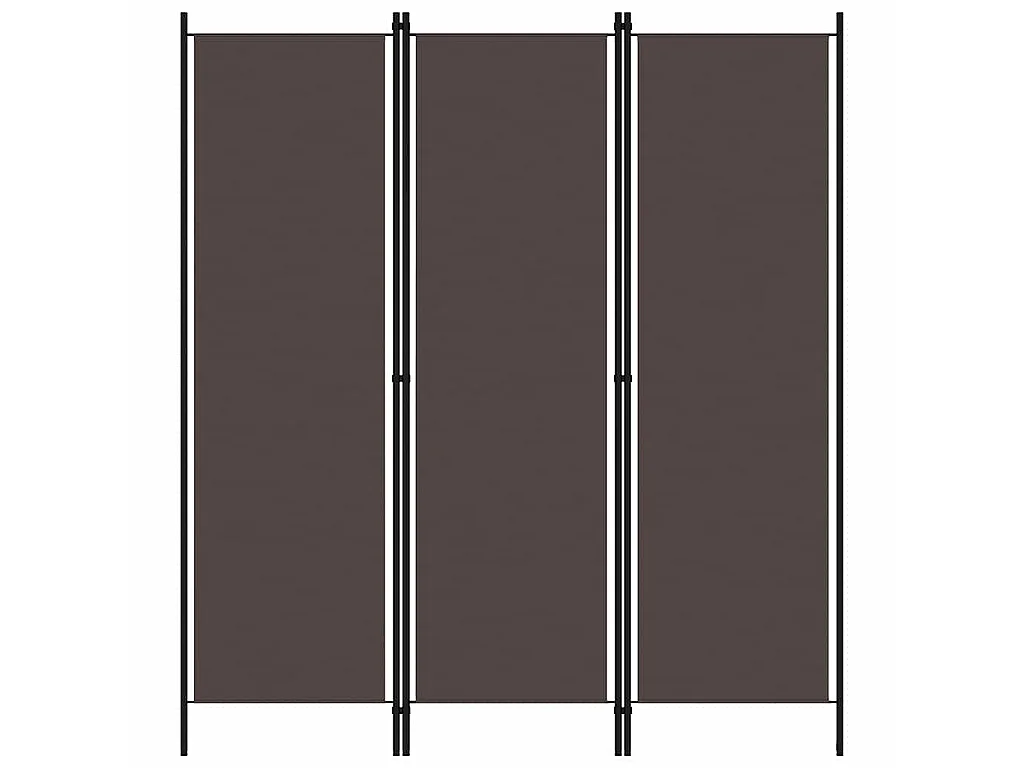 Paravento 3 Pannelli Marrone 150x180 cm