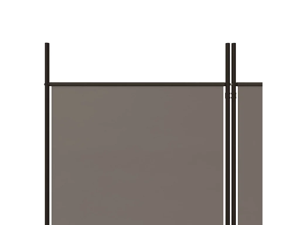 Paravent 4 panneaux Anthracite 200x180 cm Tissu