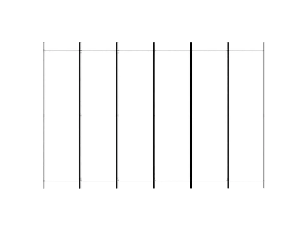 Paravent 6 panneaux Blanc 300x200 cm Tissu