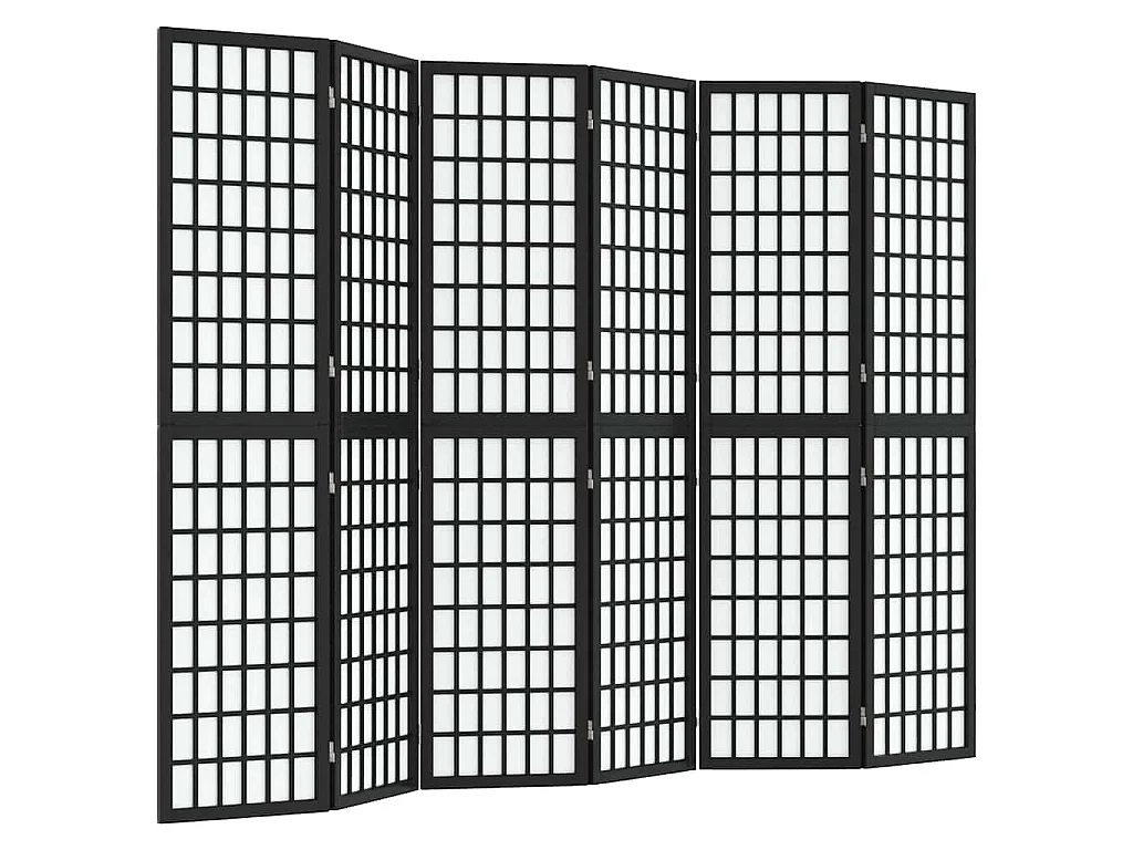 Paravent pliable 6 panneaux 240x170 cm Noir