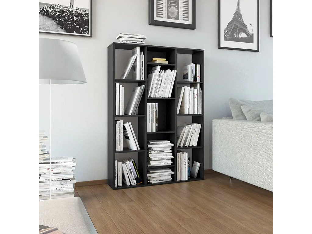 Raumteiler/Bücherregal Schwarz 100x24x140 cm Holzwerkstoff