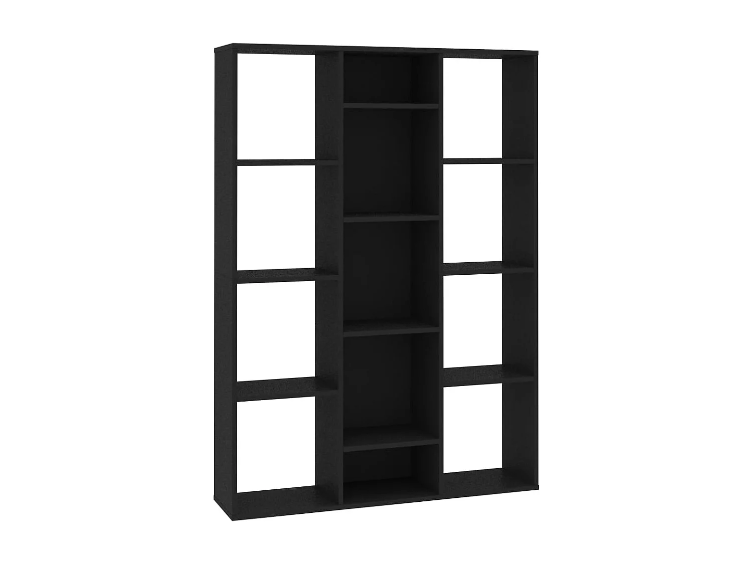 Raumteiler/Bücherregal Schwarz 100x24x140 cm Holzwerkstoff