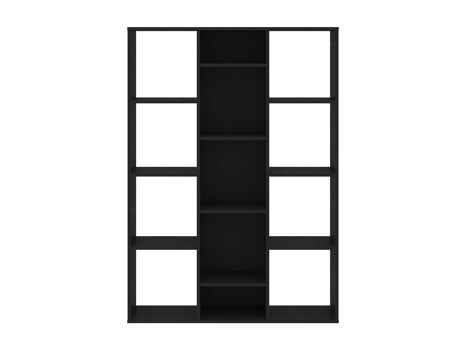 Raumteiler/Bücherregal Schwarz 100x24x140 cm Holzwerkstoff