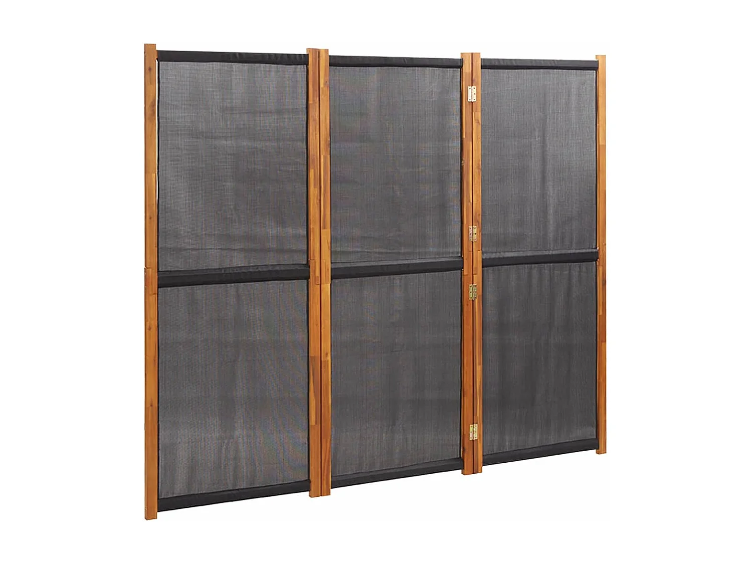 Biombo divisor de 3 paneles negro 210x180 cm