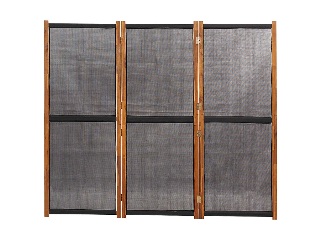 Kamerscherm met 3 panelen 210x180 cm zwart