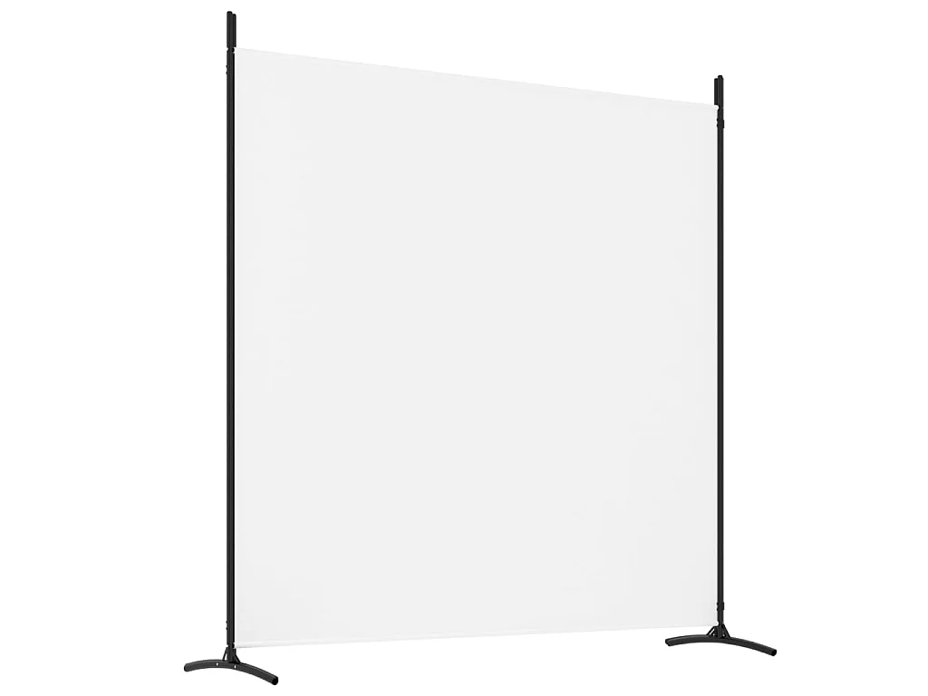 Paravent 4 panneaux Blanc 698x180 cm Tissu