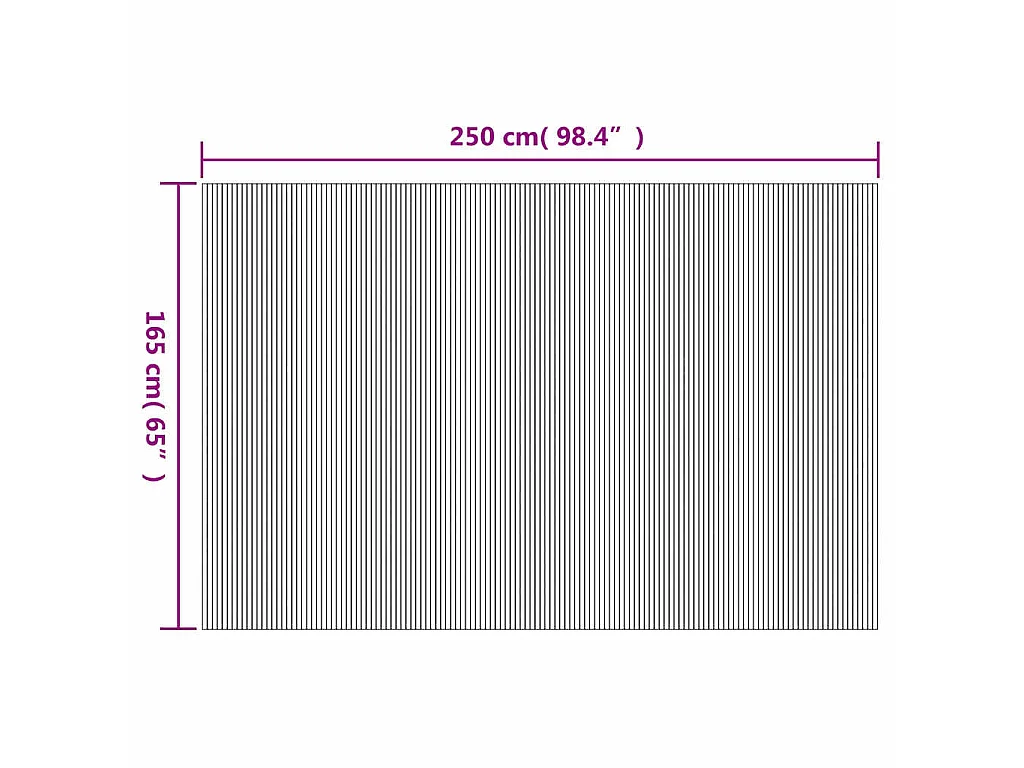 Kamerscherm breedte 250 cm hoogte 165 cm bamboe natuurlijk