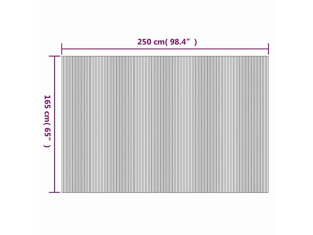 Kamerscherm breedte 250 cm hoogte 165 cm bamboe natuurlijk