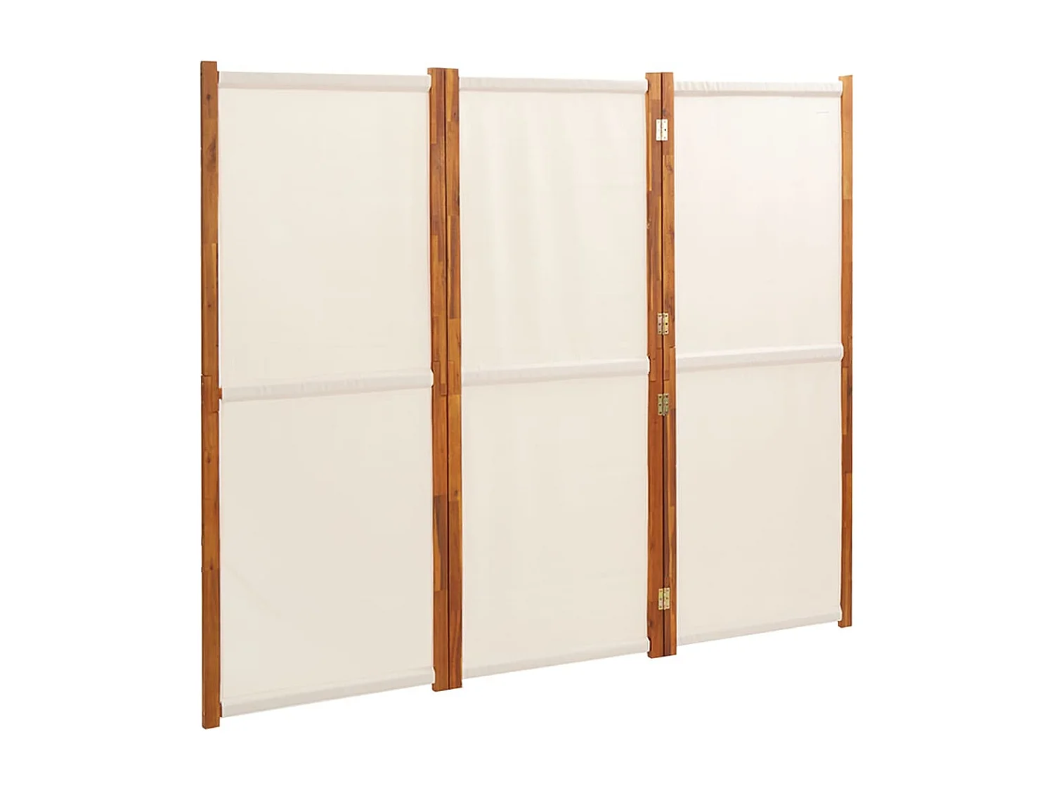 Kamerscherm met 3 panelen 210x180 cm crèmewit