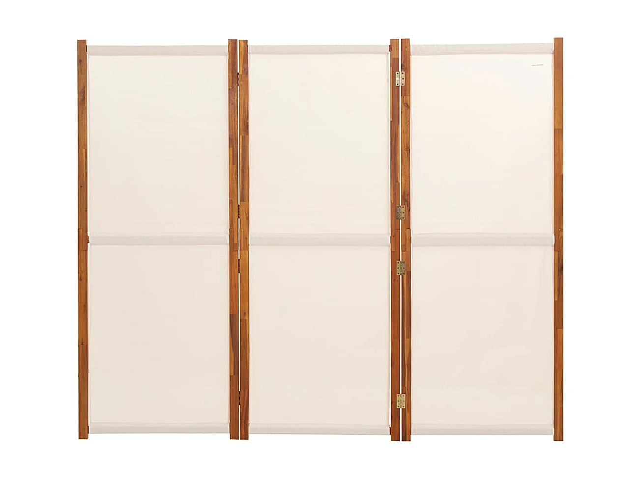 Kamerscherm met 3 panelen 210x180 cm crèmewit