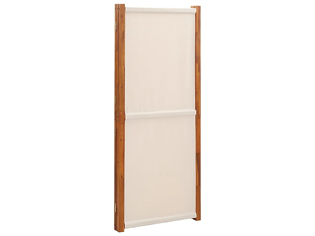 Biombo divisor de 3 paneles blanco crema 210x180 cm