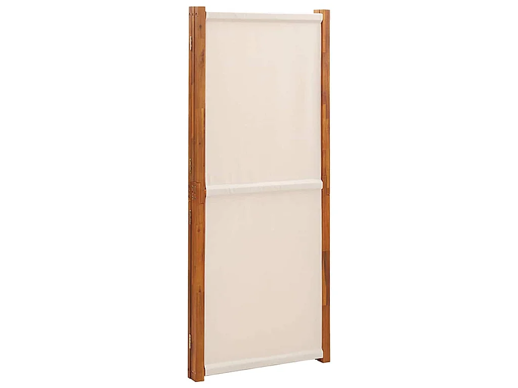 Biombo divisor de 3 paneles blanco crema 210x180 cm