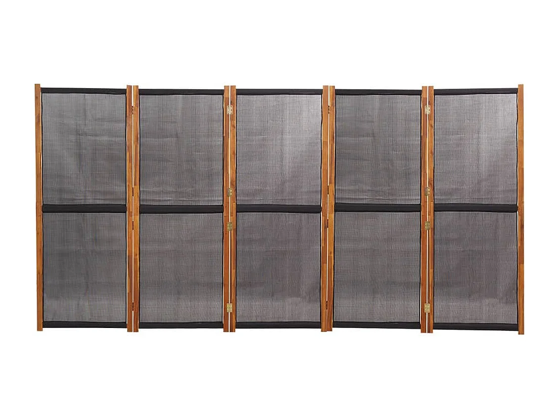 Paravento a 5 Pannelli Nero 350x180 cm