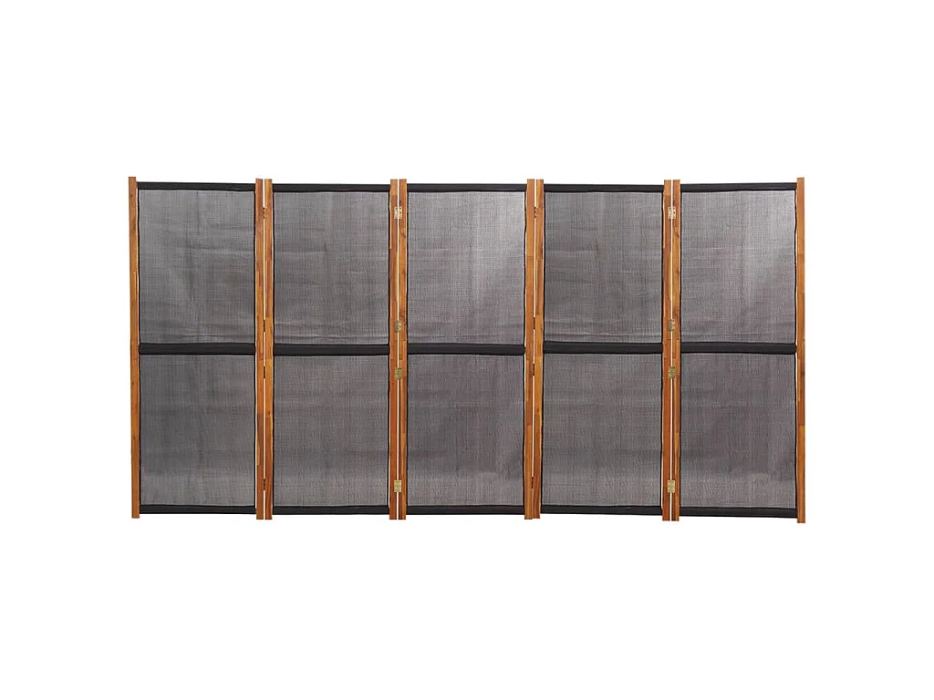 5-tlg. Raumteiler Schwarz 350x180 cm