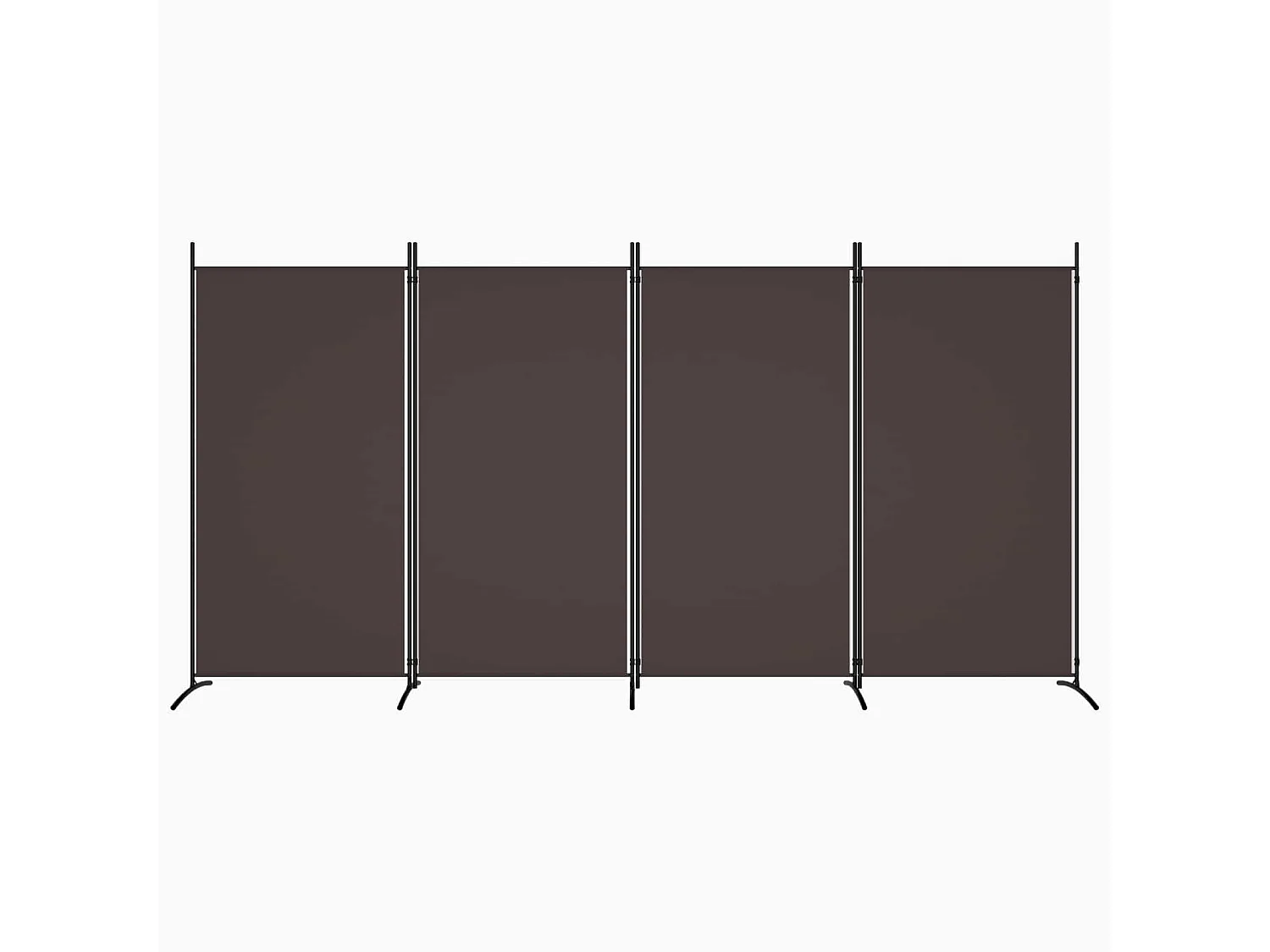 Kamerscherm met 4 panelen 346x180 cm stof bruin