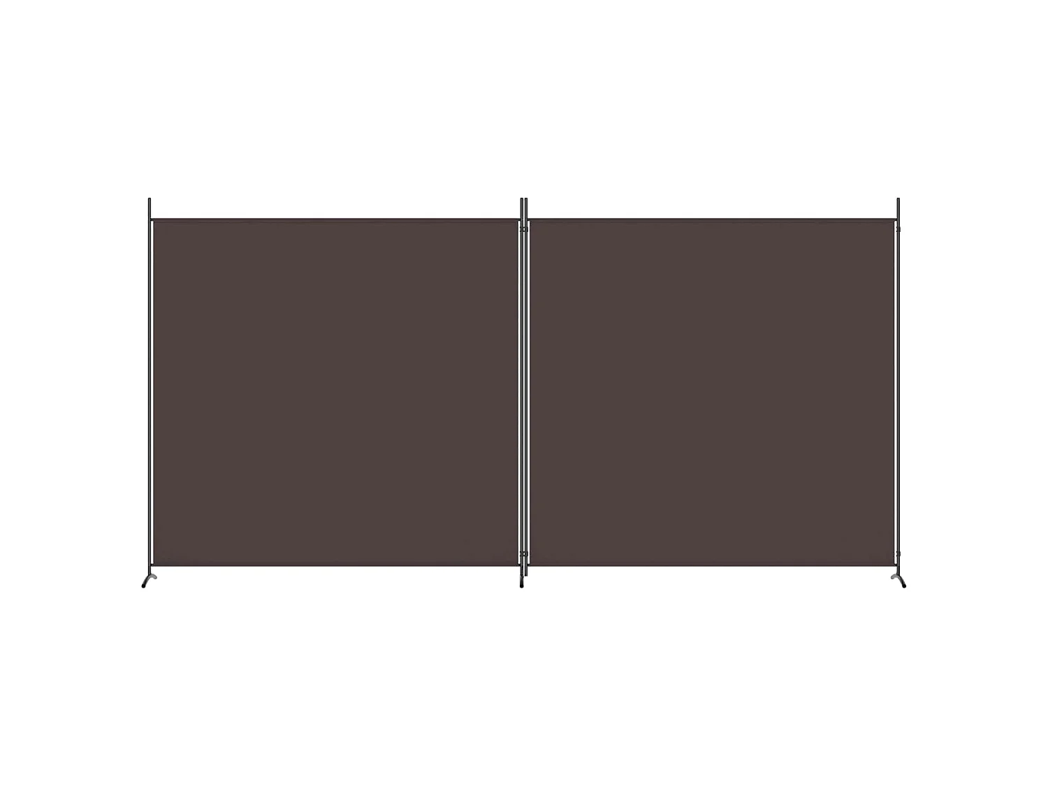 Paravent 2 panneaux Marron 348x180 cm Tissu
