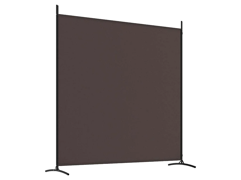 Paravent 2 panneaux Marron 348x180 cm Tissu