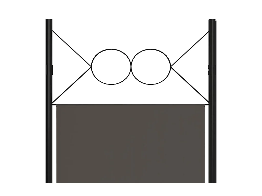 Cloison de séparation 5 panneaux Anthracite 200x180 cm
