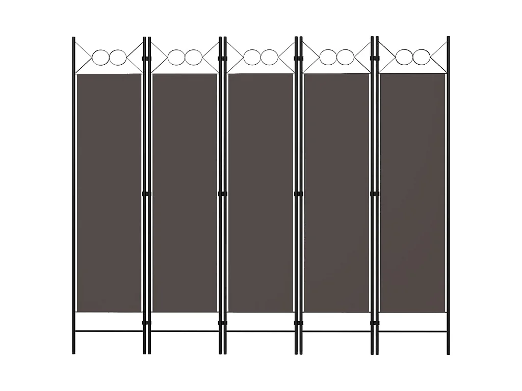 Paravento a 5 Pannelli Antracite 200x180 cm