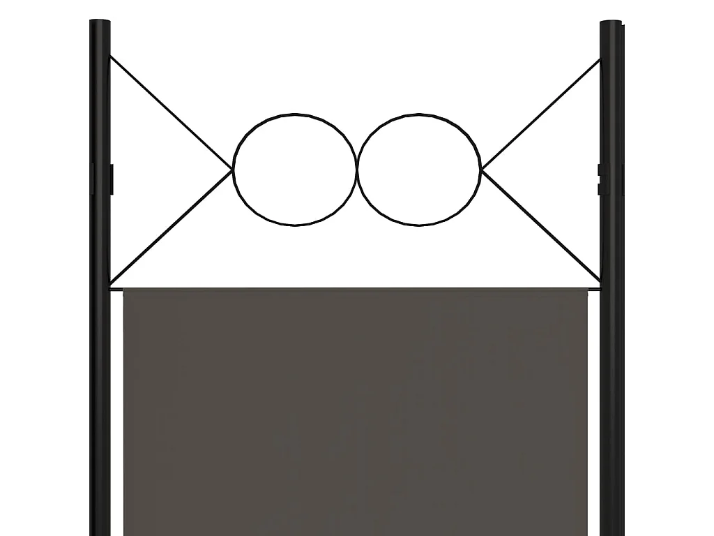 Paravento a 5 Pannelli Antracite 200x180 cm