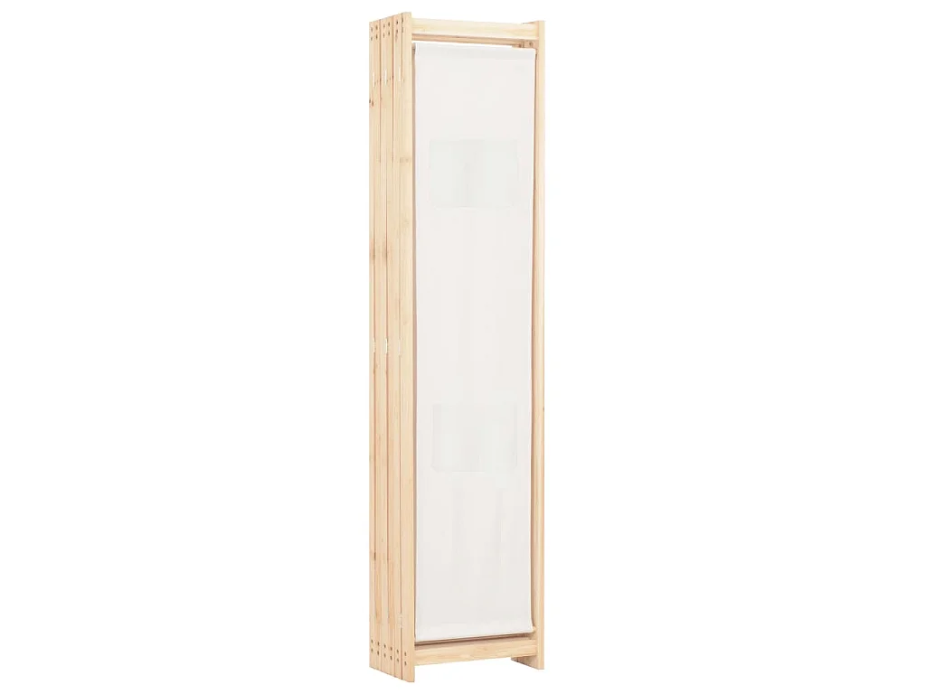 Kamerscherm met 6 panelen 240x170x4 cm stof crème