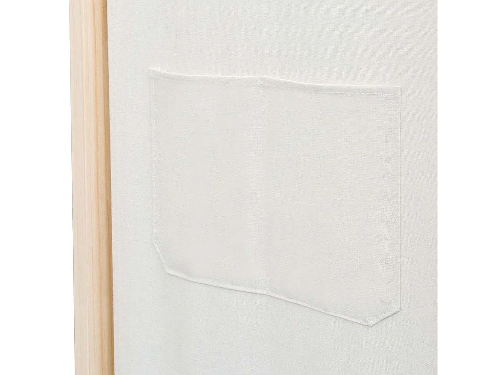 Paravent 6 panneaux Crème 240 x 170 x 4 cm Tissu