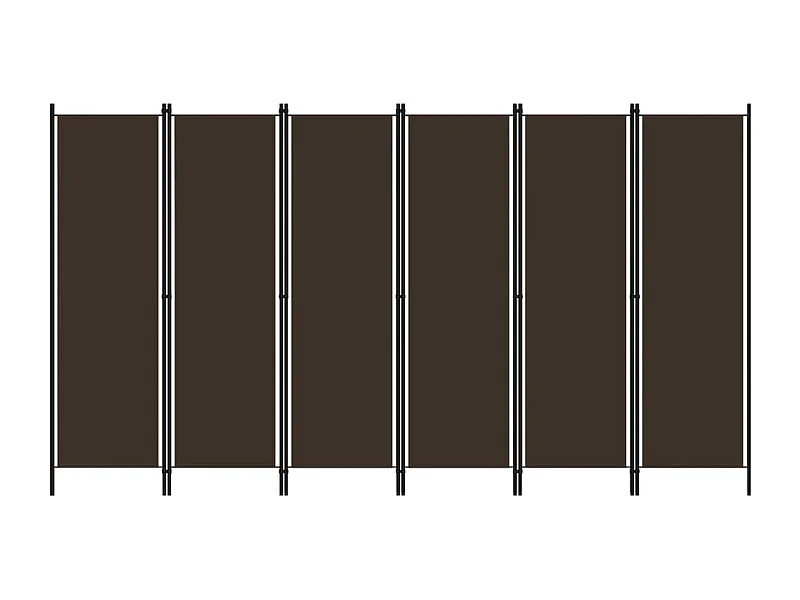 6-tlg. Raumteiler Braun 300x180 cm